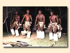 Tribal dancers visited on a South African safari